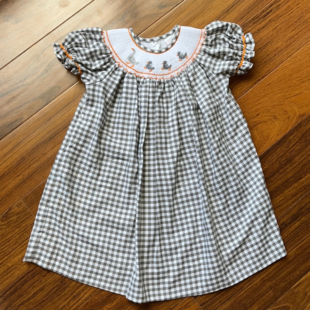 Smocked Duckies Dress 18m
